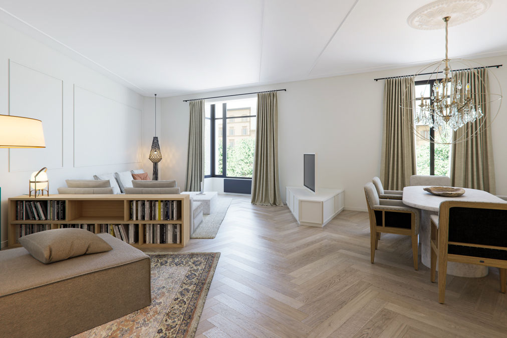 salón comedor piso eixample barcelona